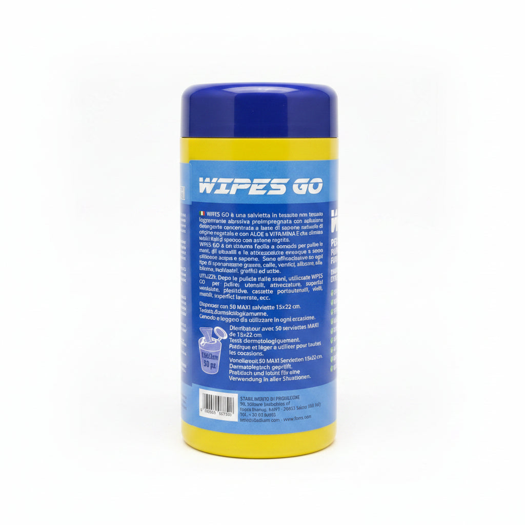 Salviette Wipes Go 50 Strappi Faren per mani attrezzi, superfici, utensili