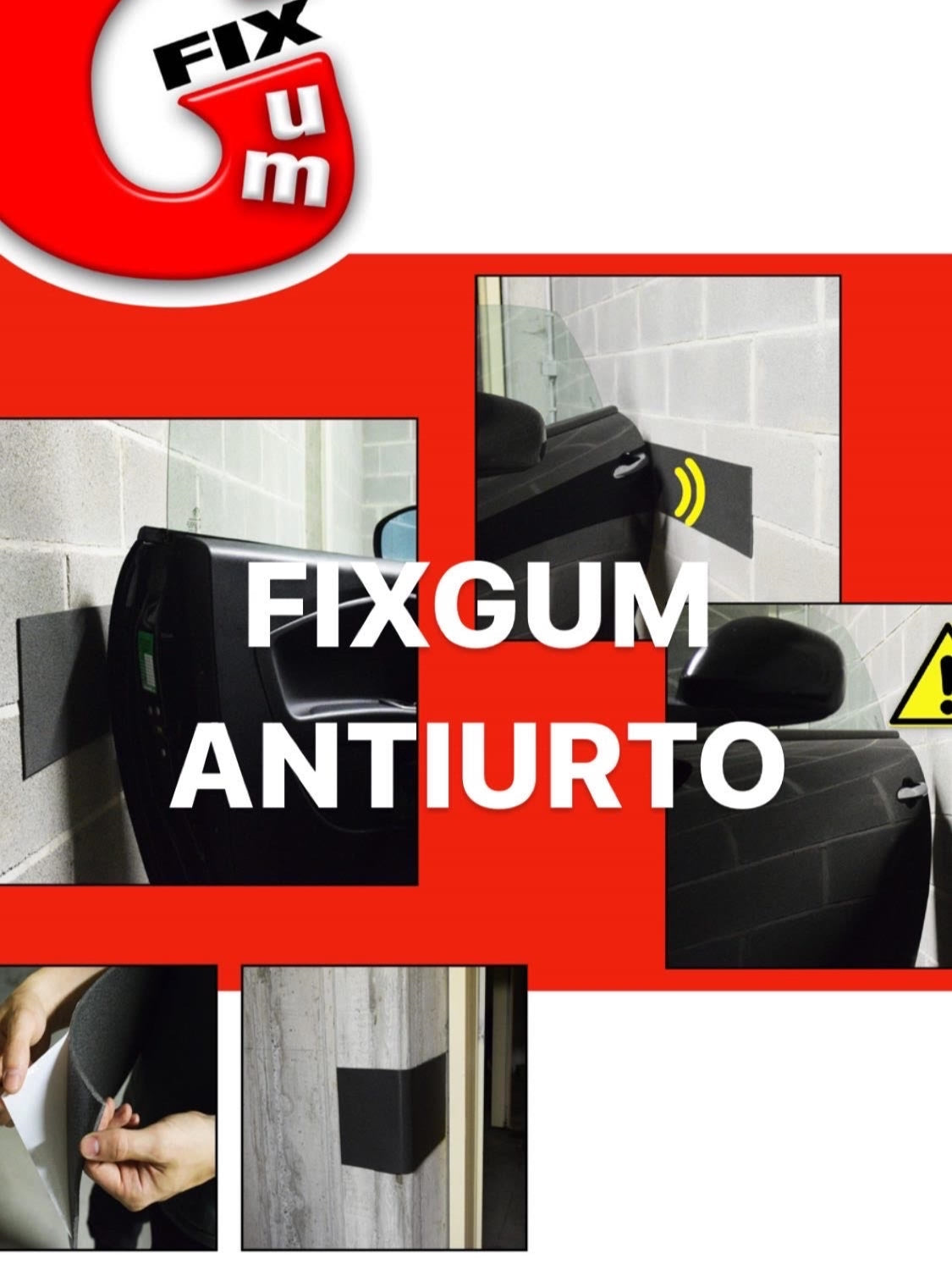 ANTIURTO FIXGUM - IN MATERIALE ESPANSO MORBIDO E AUTOADESIVO