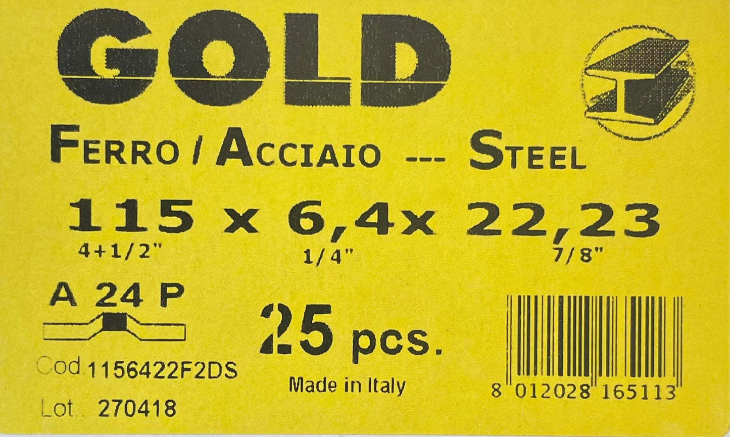 DISCHI SBAVATURA acciaio, GOLD ,(25 pz), tutte le misure, IMA