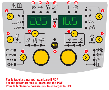 SUPER OFFERTA: SALDATRICE INVERTER MULTIPROCESSO DECA JOB 523P LAB CON 2 TORCE DA 3 mt, DOPPIO PULSATA