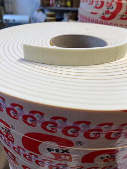 Guarnizione in silicone Espanso FDA, per ambiente alimentare, bianco, adesivo, 200 Kg/mc.