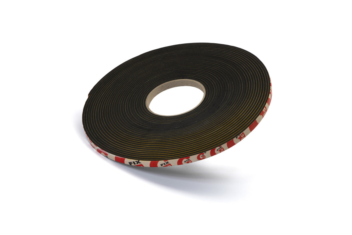 Rotolino in NEOPRENE gomma, Guarnizione adesiva, CR nero Autoestinguente UL94