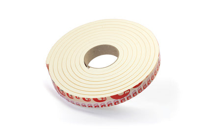 Guarnizione in silicone Espanso FDA, per ambiente alimentare, bianco, adesivo, 200 Kg/mc.