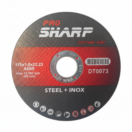 Dischi da Taglio Acciaio/Inox PRO SHARP 115x1,0 mm (scatola 50 pz)