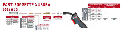 TORCIA MIG LINCOLN LGS3 150 G 3 m AD ARIA