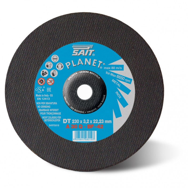 Disco da Taglio SAIT PLANET DT 230x3,2x22,23 mm ferro/inox (10 pz)