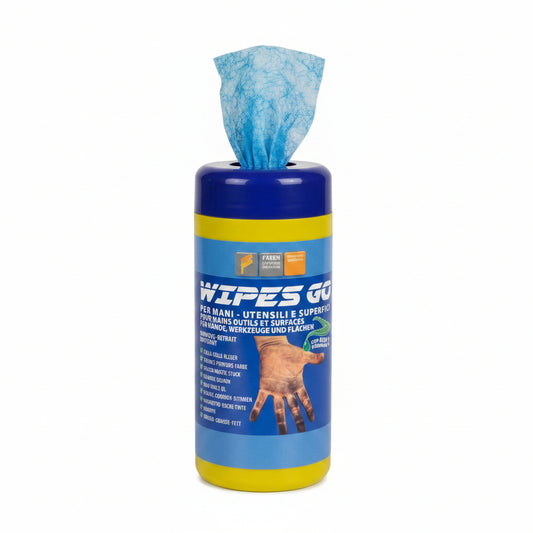 Salviette Wipes Go 50 Strappi Faren per mani attrezzi, superfici, utensili