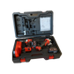 SUPER OFFERTA ULTIMI PEZZI KIT FLEX TRAPANO A PERCUSSIONE E AVVITATOREA A IMPULSI BATTERIA + SMERIGLIATRICE ANGOLARE A BATTERIA E 2 BATTERIE 5,0Ah 18 V.