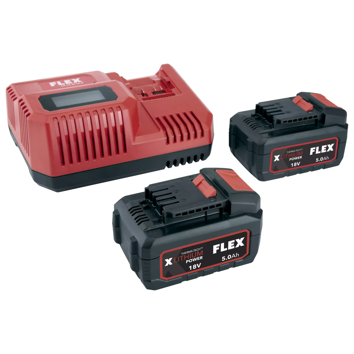 KIT FLEX CARICA BATTERIE E 2 BATTERIE 5,0Ah 18 V.