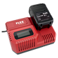 Set carica batterie FLEX + 2 batterie 18 V 5 Ah, CA 10.8/18.0