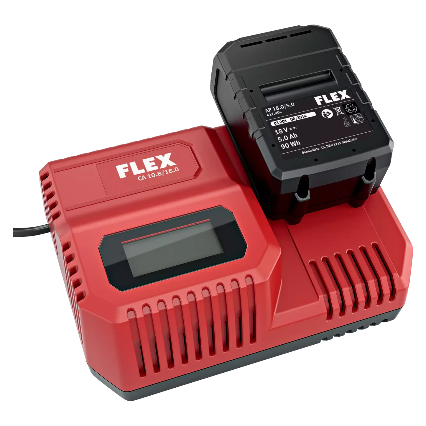 Set carica batterie FLEX + 2 batterie 18 V 5 Ah, CA 10.8/18.0